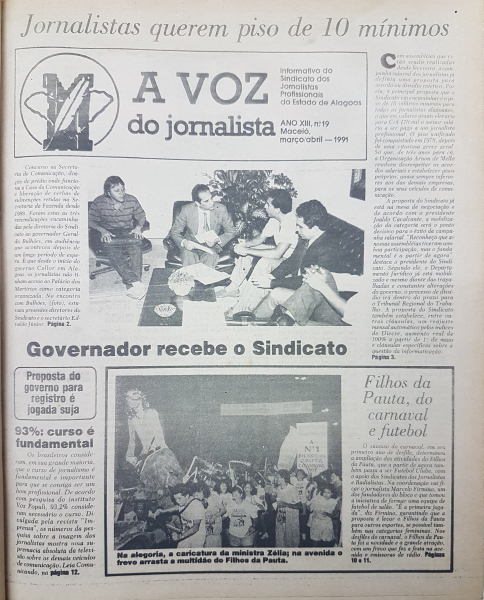 Jornal A Voz do Jornalista, nº19, 1991