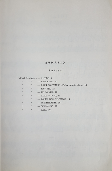 Caderno de compositores alagoanos, Misael Domingues - Polcas, 1982