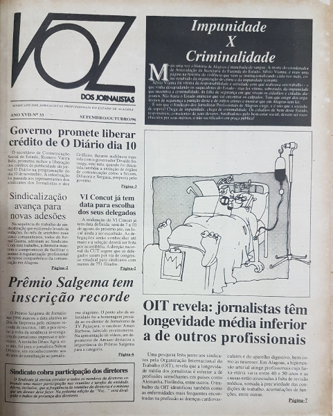 Jornal Voz dos Jornalistas, nº 33, 1996