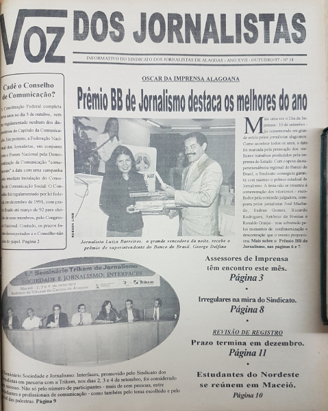 Jornal Voz dos Jornalistas, nº 38, 1997