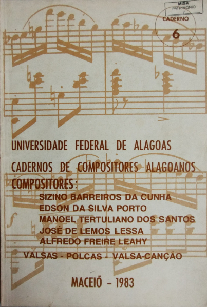 Caderno de compositores alagoanos, Sizino Barreiros, Edson Porto et al, Valsas, Polcas..., 1983