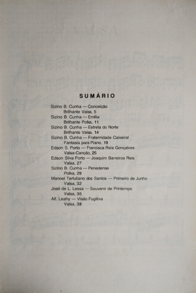 Caderno de compositores alagoanos, Sizino Barreiros, Edson Porto et al, Valsas, Polcas..., 1983