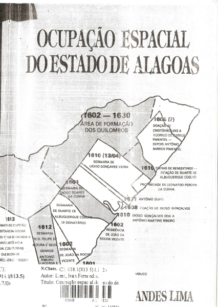 Livro: Ocupação espacial do Estado de Alagoas