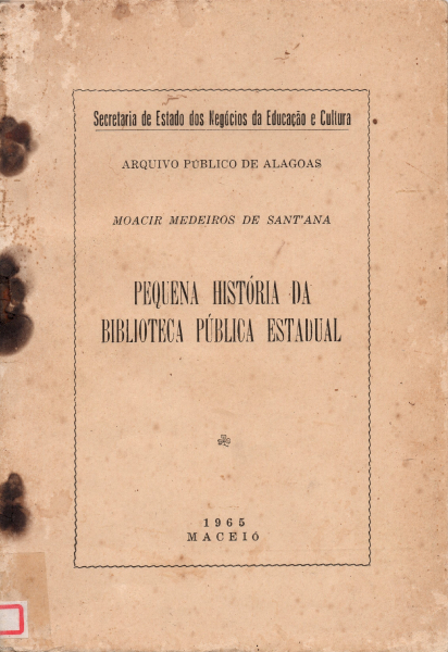 Livro: Pequena história da biblioteca pública estadual