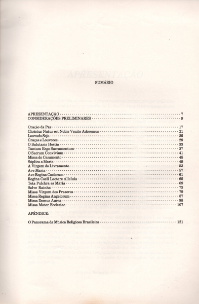 Caderno de música sacra, 1993