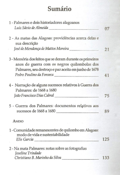 Livro: Mata e Palmares nas Alagoas, 2004